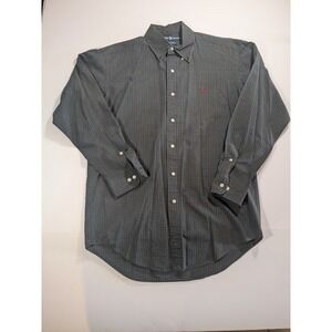 Polo Ralph Lauren Shirt Mens XL Black Watch Tartan‎ Plaid yarmouth cotton